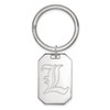 Sterling Silver Rhodium-plated LogoArt University of Louisville Letter L Key Ring