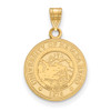 Sterling Silver Gold-plated LogoArt University of Nevada-Reno Medium Crest Pendant