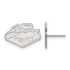 Sterling Silver Rhodium-plated LogoArt University of Nevada-Las Vegas Small Post Earrings