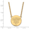 Sterling Silver Gold-plated LogoArt University of New Orleans Privateers Large Disc 18 inch Necklace