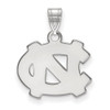 10k White Gold LogoArt University of North Carolina N-C Small Pendant