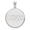 10k White Gold LogoArt University of Northern Colorado U-N-C Extra Large Disc Pendant