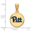 Sterling Silver Gold-plated LogoArt University of Pittsburgh Medium Enameled Disc Pendant