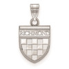 10k White Gold LogoArt University of Richmond Small Shield Pendant