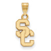 14k Gold LogoArt University of Southern California S-C Small Pendant