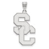 14k White Gold LogoArt University of Southern California S-C Extra Large Pendant