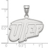 10k White Gold LogoArt University of Texas at El Paso Large Pendant