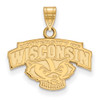 10k Gold LogoArt University of Wisconsin Small Pendant