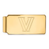 Sterling Silver Gold-plated LogoArt Villanova University Letter V Money Clip