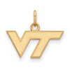 10k Gold LogoArt Virginia Tech V-T Extra Small Pendant