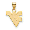 10k Gold LogoArt West Virginia University W-V Small Pendant