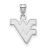 10k White Gold LogoArt West Virginia University W-V Small Pendant