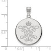 14k White Gold LogoArt College of William and Mary Large Disc Pendant