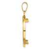  14k Yellow Gold Polished and Diamond-cut 21.6mm Prong Coin Bezel Pendant