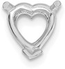 14k White Gold Heart V-End Wire Setting 12.0mm Setting
