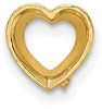 14k Yellow Gold Heart Bezel 7.0mm Setting