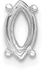 14k White Gold Marquise 4-Prong 7 x 3.5mm Wire Setting