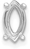 14k White Gold Marquise 4-Prong 4 x 2mm Wire Setting