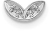 14k White Gold Top Fancy Shaped Die Struck .02ct. Setting