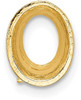 14k Yellow Gold Oval Tapered Bezel 12.5 x 10mm Setting