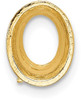 14k Yellow Gold Oval Tapered Bezel 10.5 x 8mm Setting