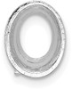 14k White Gold Oval Tapered Bezel 12.5 x 10mm Setting