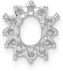 14k White Gold Cluster Oval 7 x 5mm Setting