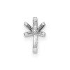 14k White Gold Pear Straight Prong w/ Peg 2.00ct. Setting