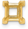 14k Yellow Gold Square V-Prongs and Air Line 5.0mm Setting