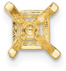 14k Yellow Gold Square Center Head w/ Peg 3.5mm Setting