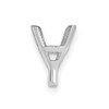 14k White Gold Square Center Head w/ Peg 4.0mm Setting