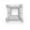 14k White Gold Princess 4-Prong 4.0mm Setting WG170-6