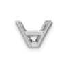 14k White Gold Princess 4-Prong Basket 4.5mm Setting