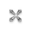 14k White Gold Princess V-End .62ct. Setting