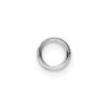 14k White Gold .33ct. Round Open Back Tube Bezel w/ Stone Seat Setting