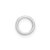 14k White Gold 9.5mm Round Open Back Tube Bezel w/ Stone Seat Setting