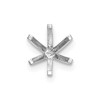 14k White Gold Round 6-Prong High w/ Peg .75ct. Setting WG149-7