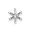 14k White Gold Round 6-Prong High and Heavy .75ct. Setting