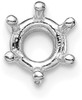14k White Gold Round 6-Prong Wire Basket 1.00ct. Setting