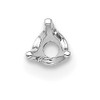14k White Gold Round 3-Prong Open Back .10ct. Setting