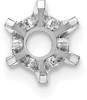 14k White Gold Round 6-Prong High Base .25ct. Setting