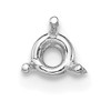 14k White Gold Round 3-Prong Basket .02ct. Setting