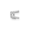 14k White Gold Round 4-Prong Basket .11ct. Setting