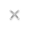 14k White Gold Round 4-Prong High .75ct. Setting