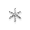 14k White Gold Round 6-Prong High .37ct. Setting