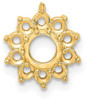 14k Yellow Gold Cluster Round Top .75ct. Setting