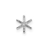 14k White Gold Round 6-Prong Low .05ct. Setting