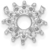 14k White Gold Cluster Round 1.25ct. Setting