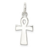 925 Sterling Silver Black Enamel Cross Pendant