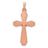 14k White and Rose Gold Hollow Crucifix Pendant